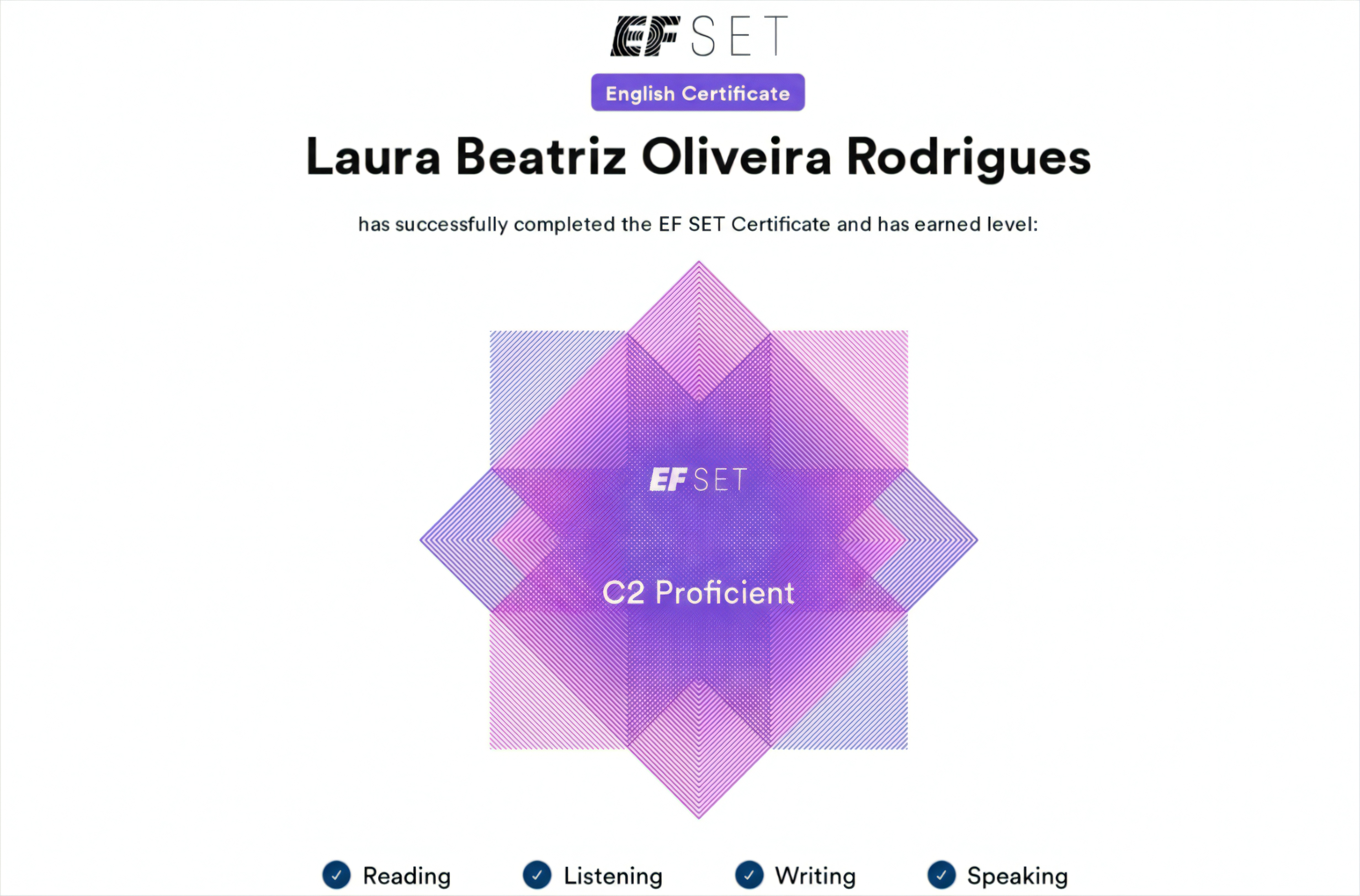 Certificado EFSET C2